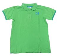Zelené polo tričko s číslem Topolino