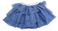 Modrá třpytivý tylová sukně Primark