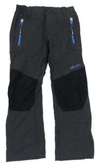 Šedo-černé outdoorové kalhoty Trollkids 