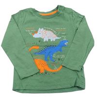 Zelené triko s dinosaury zn. Mothercare