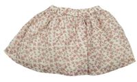 Smetanová květovaná šifonová sukně Matalan