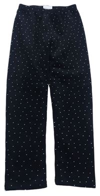 Černé sametové kalhoty s puntíky Topolino
