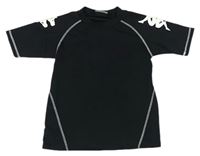 Černé sportovní tričko s logem Kappa