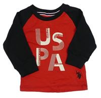 Černo-červené triko U.S. Polo ASSN 