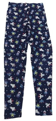Tmavomodré pyžamové kalhoty s raketami C&A