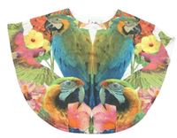 Barevné tričkové pončo s papoušky Topolino