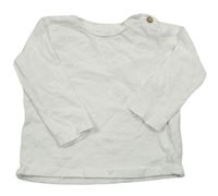 Bílé triko s listy Reserved