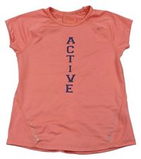 Růžové sportovní tričko s nápisem Active Touch