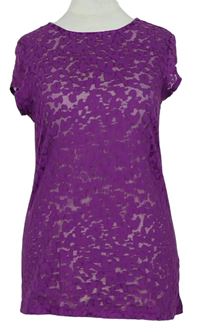 Dámské purpurové vzorované tričko F&F