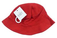 Červený plátěný podšitý klobouk George