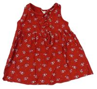 Červené šaty s kytičkami F&F