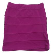 Purpurová žebrovaná sukně 