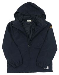 Tmavomodrá šusťáková jarní bunda s kapucí zn. H&M