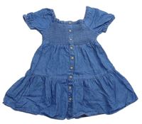 Modré lehké riflové šaty s knoflíčky F&F