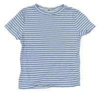 Modro-bílé pruhované crop tričko H&M