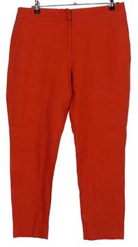 Dámské červené lněné kalhoty M&S
