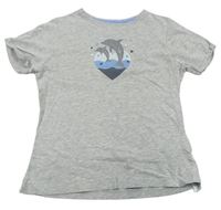 Světlešedé tričko s delfíny Primark
