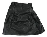 Černá koženková sukně Shein 
