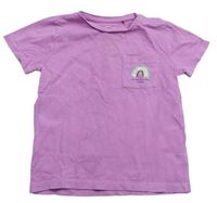 Růžové tričko s duhou S. Oliver