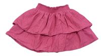 Růžová manšestrová vrstvená sukně Mini Boden