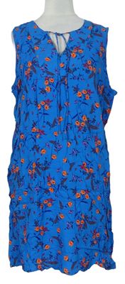 Dámské modré květované šaty Papaya 