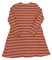Barevné pruhované žebrované šaty Matalan