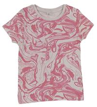 Světlerůžovo-růžové vzorované tričko George