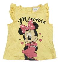 Žluté tričko s Minnie a madeirou Disney