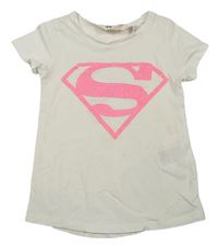 Bílé tričko - Supergirl H&M
