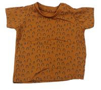 Medové tričko se vzorem Matalan