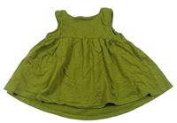 Olivové bavlněné šaty Next