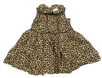 Pískové lehké šaty s leopardím vzorem Next