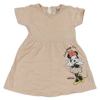 Pudrové bavlněné šaty s Minnie Primark