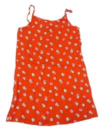 Červené květované šaty Primark
