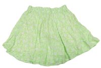 Zelenáo-bílá sukně s motýlky YIGGA