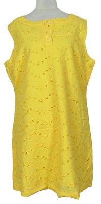 Dámské žluté květované madeirové plátěné šaty Atmosphere 
