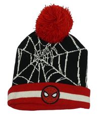 Černo-červená pletená čepice se Spider-manem Marvel 