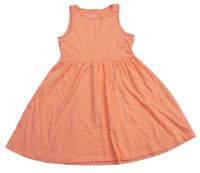 Neonově oranžové bavlněné šaty F&F