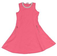 Neonově růžové žebrované šaty Matalan