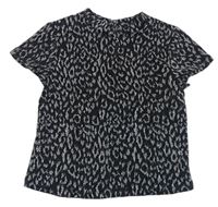 Černo-stříbrné vzorované tričko Primark