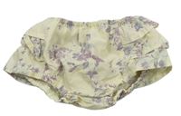 Smetanovo-lila květované kalhotky pod šaty 