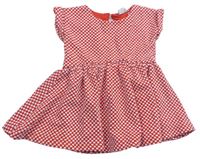 Červeno-bílé puntíkaté šaty miniclub