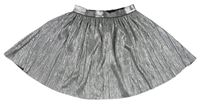 Stříbrná plisovaná sukně Y.F.K.