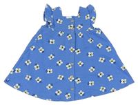 Modré květované teplákové šaty zn. Next