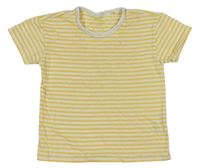 Bílo-žluté pruhované tričko 