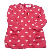 Růžové pletené šaty s puntíky Topolino