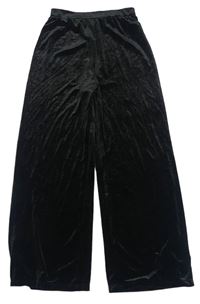 Černé třpytivé sametové kalhoty Nutmeg