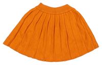 Oranžová skládaná pletená sukně