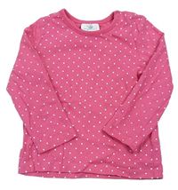 Růžové puntíkaté triko Topolino