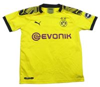 Žluto-černý funkční fotbalový dres se znakem a číslem PUMA